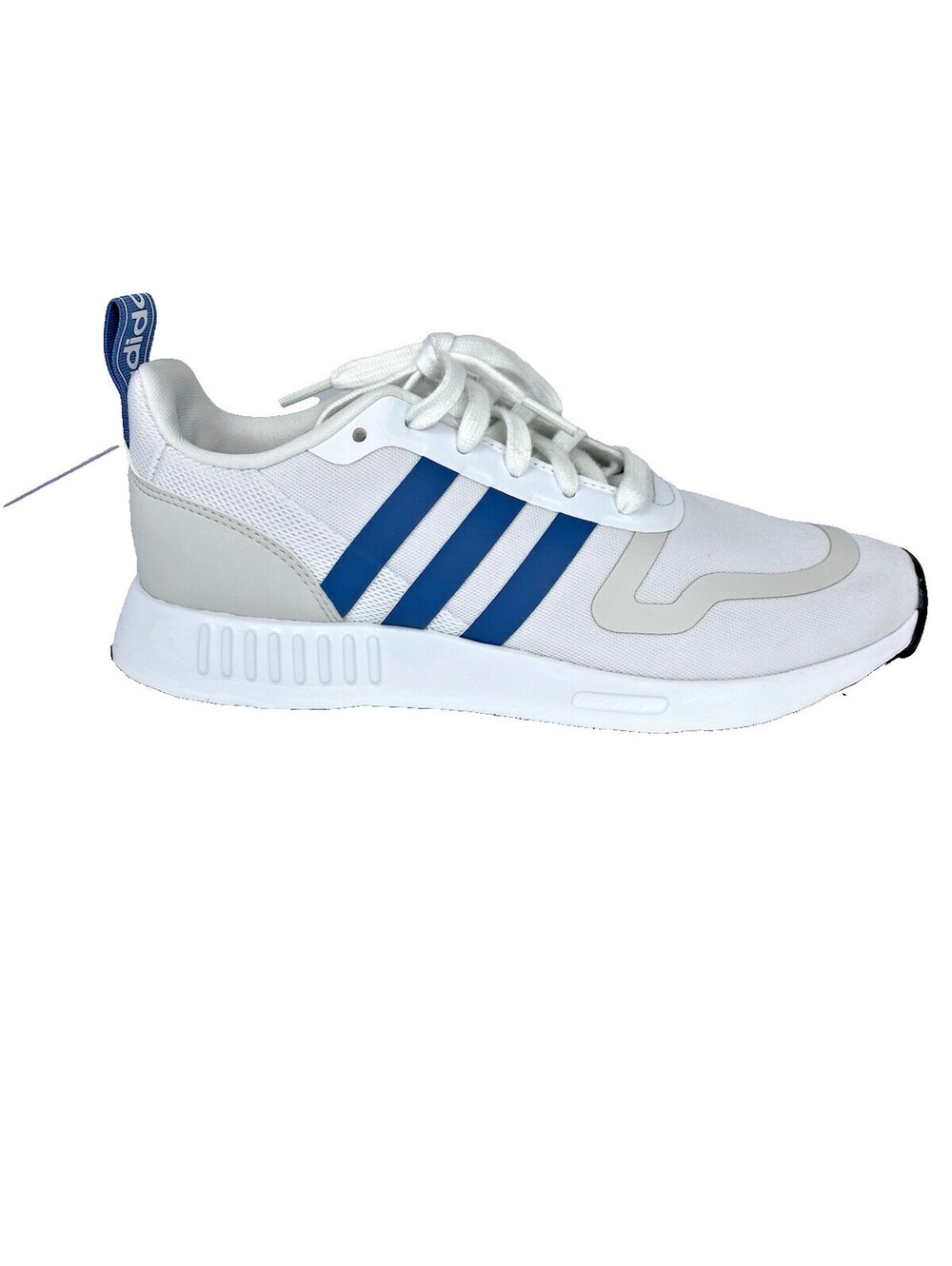 Adidas Sneakers Size 6.5 White Blue 3 Stripes Low Top Running Athletic Shoes